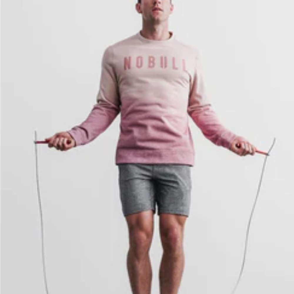 Nobull New MEN'S OMBRÉ CREW SWEATSHIRT DUSTY ROSE M